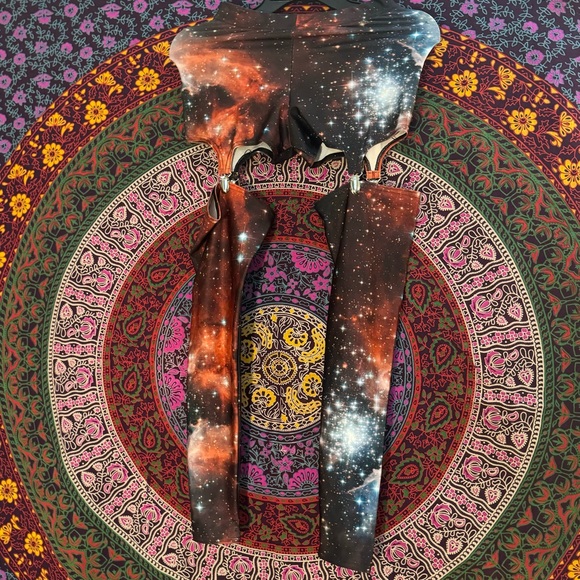 Galaxy Red Suspenders- BlackMilk Clothing- Size Small - Picture 3 of 8